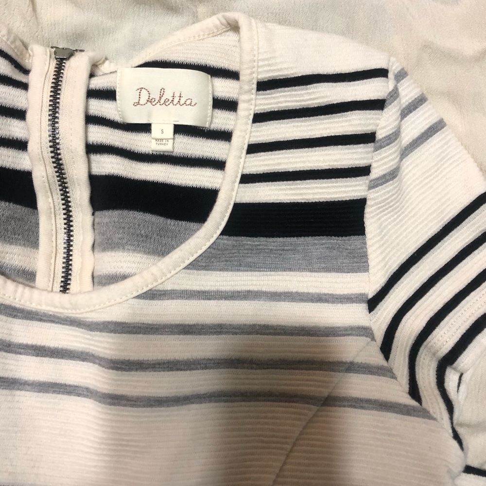 Anthropologie Deletta Gradient Stripe Tee Size S - Picture 3 of 4
